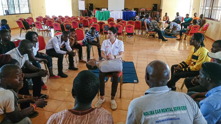 Marta Caviglia durante una delle attività di training in Sierra Leone 